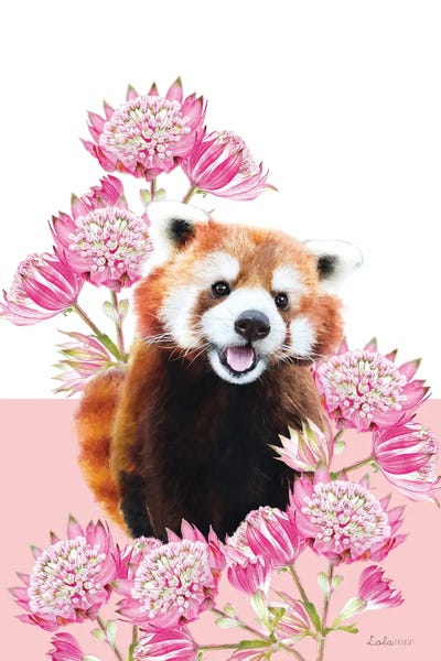So Safari Red Panda by Lola Design multi panel art