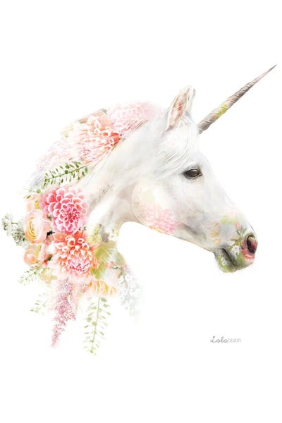 Embellished Animals: Wildlife Botanical Unicorn by Lola Design