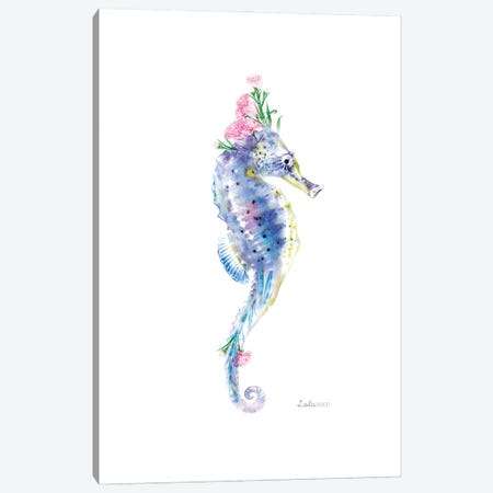 Wildlife Botanical Seahorse Canvas Print #LLG46} by Lola Design Canvas Art