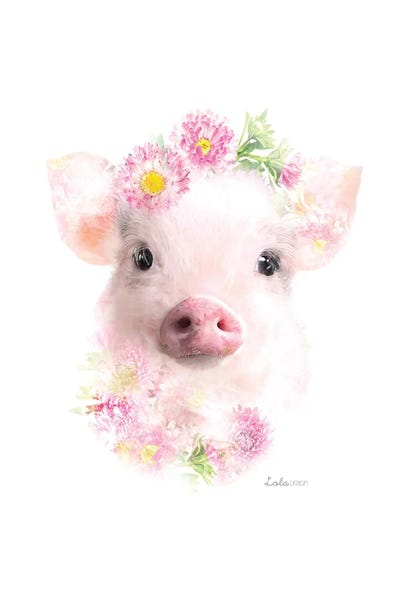 Pigs: Wildlife Botanical Micro Pig by Lola Design