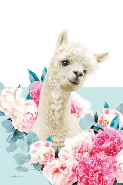 Peonies: So Safari Llama by Lola Design