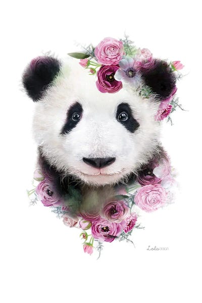 Pandas: Wildlife Botanical Panda by Lola Design