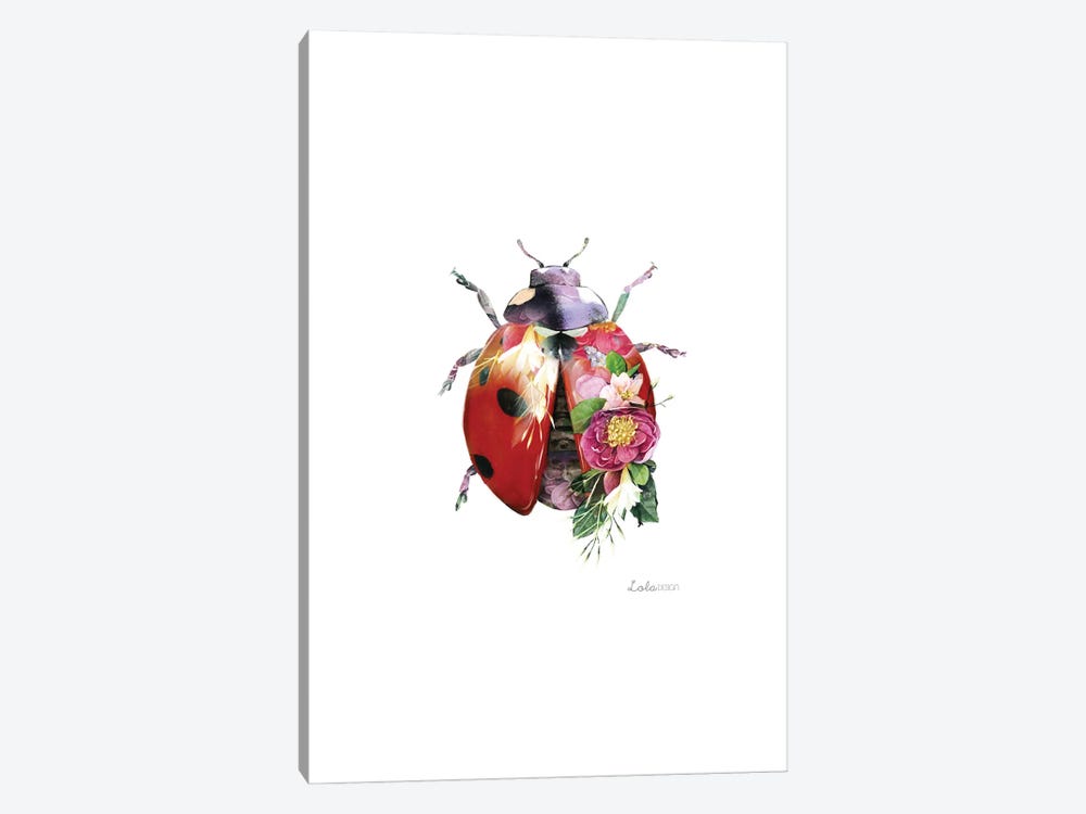 Wildlife Botanical Ladybird by Lola Design 1-piece Art Print