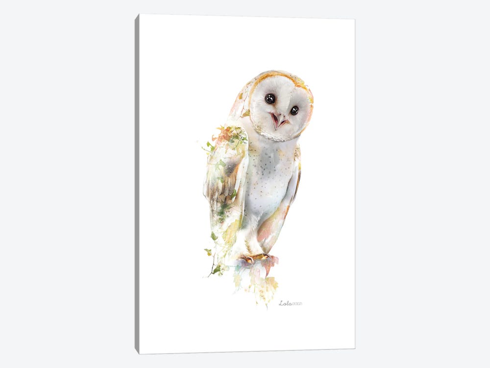 Wildlife Botanical Ivy Barn Owl by Lola Design 1-piece Art Print