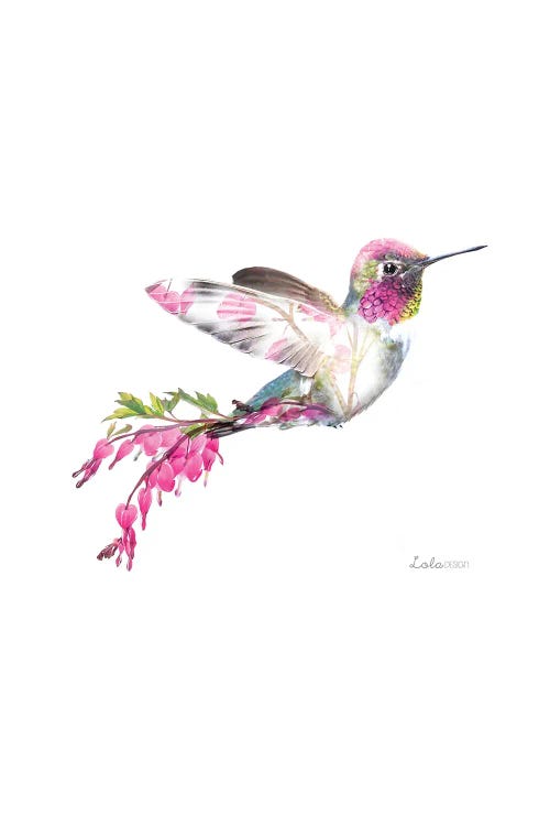 Wildlife Botanical Hummingbird