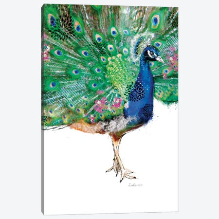 Wildside Peacock Canvas Print #LLG70} by Lola Design Canvas Wall Art