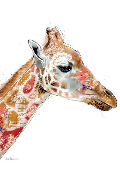 Wildside Giraffe by Lola Design canvas print