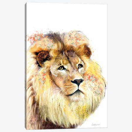 Wildside Lion Canvas Print #LLG72} by Lola Design Canvas Artwork