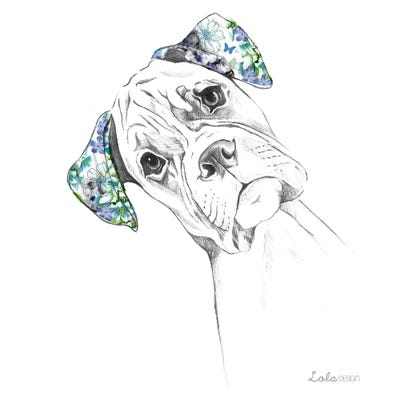 Boxer Pet Portrait by Lola Design acrylic art print