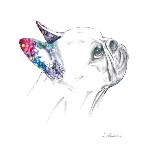 French Bulldogs: French Bulldog Pet Portrait by Lola Design