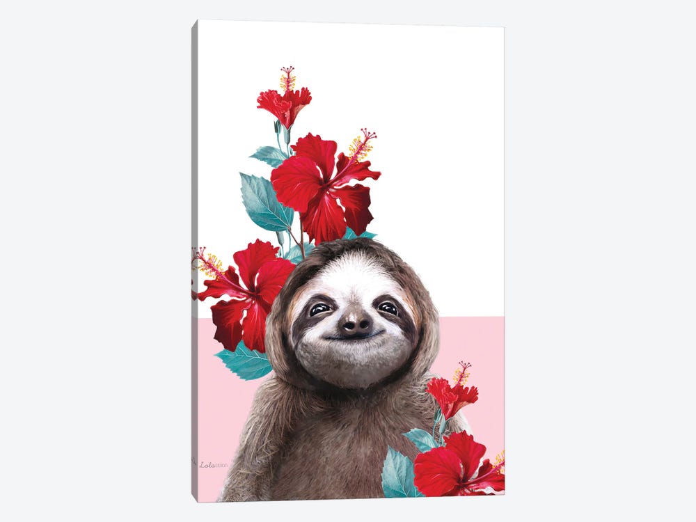 So Safari Sloth by Lola Design 1-piece Canvas Art