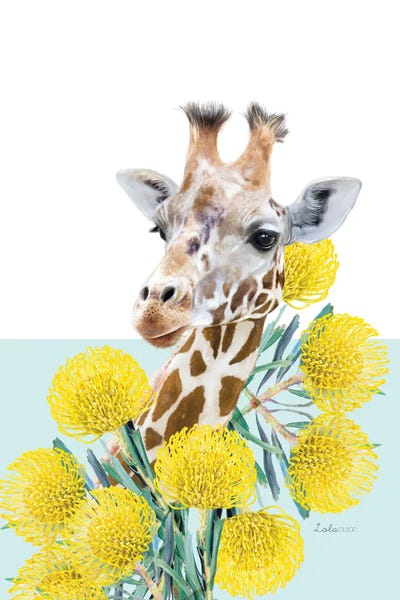 So Safari Giraffe by Lola Design multi panel art