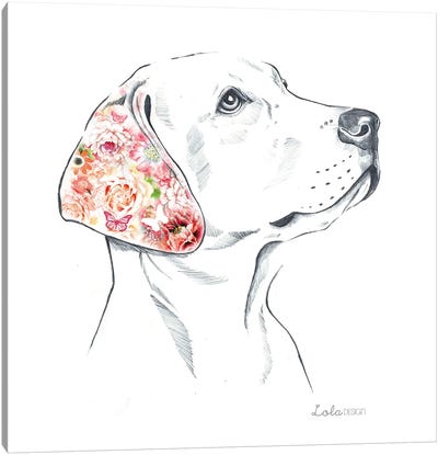 Labrador Pet Portrait Canvas Art Print - Lola Design