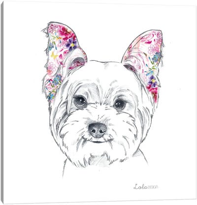 Westie Pet Portrait Canvas Art Print - Lola Design