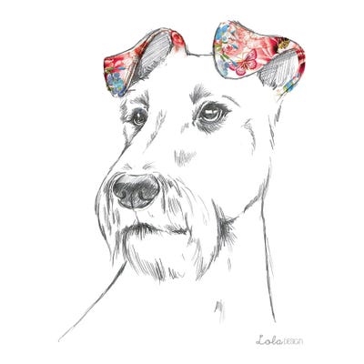 Irish Terrier Pet Portrait by Lola Design framed wall art