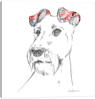 Irish Terrier Pet Portrait Canvas Art Print - Lola Design