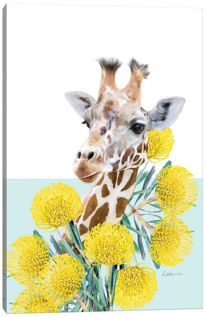 So Safari Giraffe Canvas Art Print - Lola Design