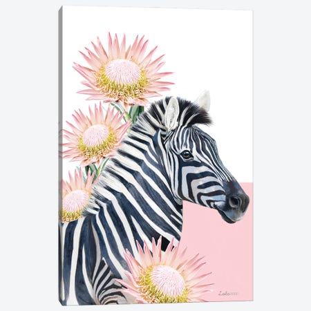 So Safari Zebra Canvas Print #LLG9} by Lola Design Canvas Art