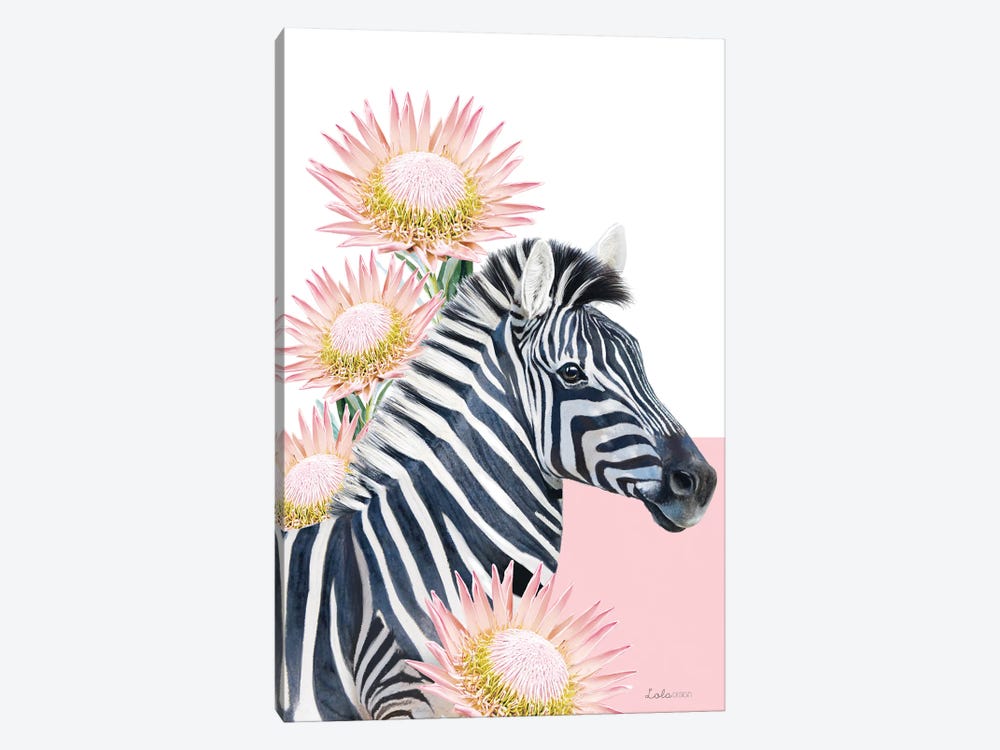 So Safari Zebra by Lola Design 1-piece Canvas Wall Art
