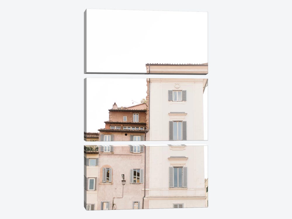 Rooftops, Rome, Italy by lovelylittlehomeco 3-piece Canvas Art Print
