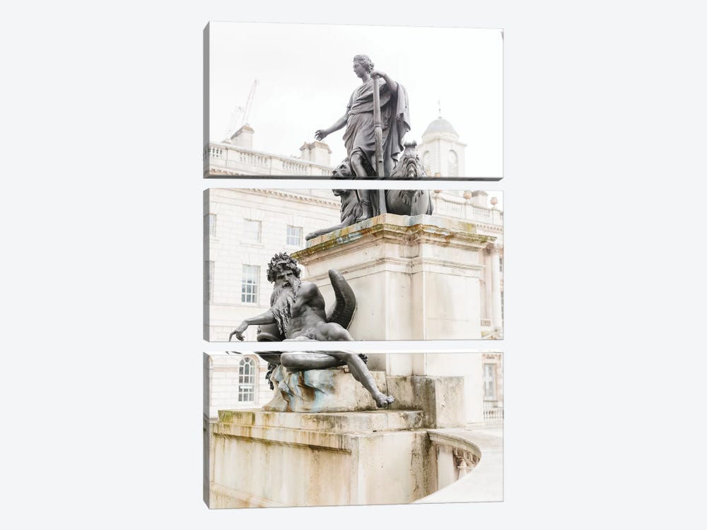 Statues, London, England 3-piece Canvas Print