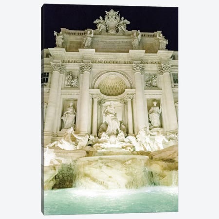Trevi Fountain Night, Rome, Italy Canvas Print #LLH115} by lovelylittlehomeco Canvas Art Print