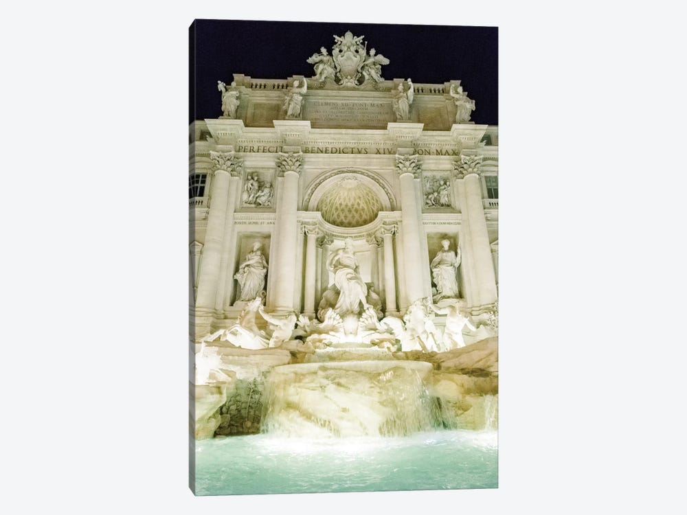 Trevi Fountain Night, Rome, Italy by lovelylittlehomeco 1-piece Canvas Art