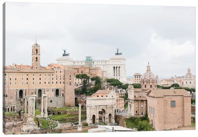 View From Roman Forum, Rome, Italy Canvas Art Print - lovelylittlehomeco