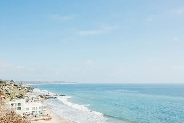Malibu: Malibu California Landscape Ocean Print by lovelylittlehomeco