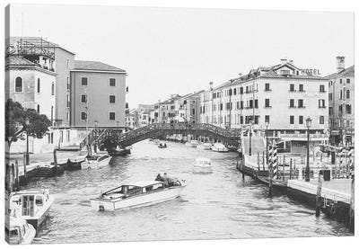 Bridge Over Canal, Venice, Italy Canvas Art Print - Venice Art