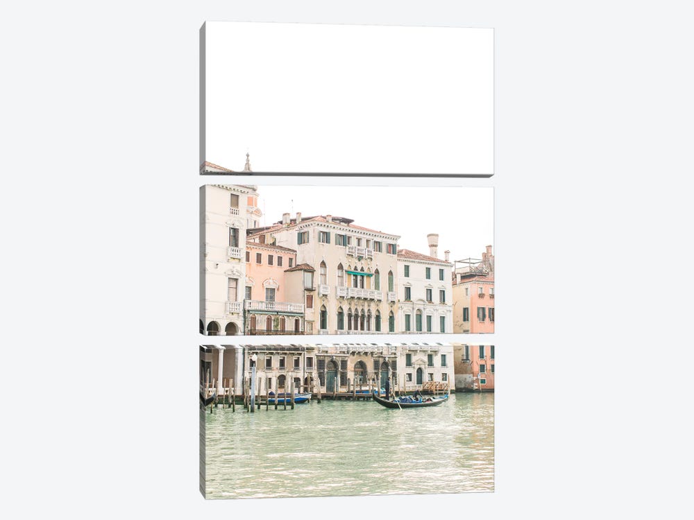 Buildings Along Canal I, Venice, Italy 3-piece Canvas Print