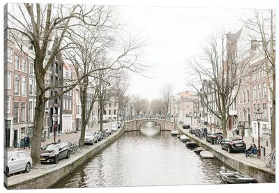 Amsterdam Canal Canvas Art Print - Netherlands