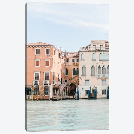 Buildings Along Canal II, Venice, Italy Canvas Print #LLH30} by lovelylittlehomeco Canvas Art Print