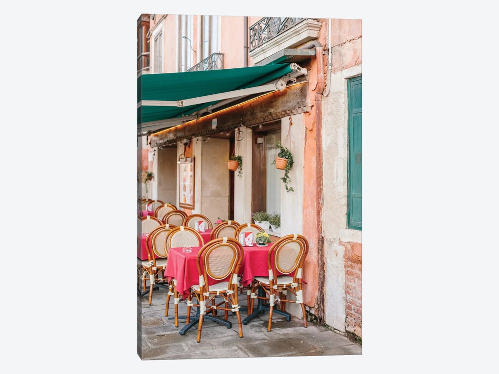 Café, Venice, Italy by lovelylittlehomeco 1-piece Canvas Print