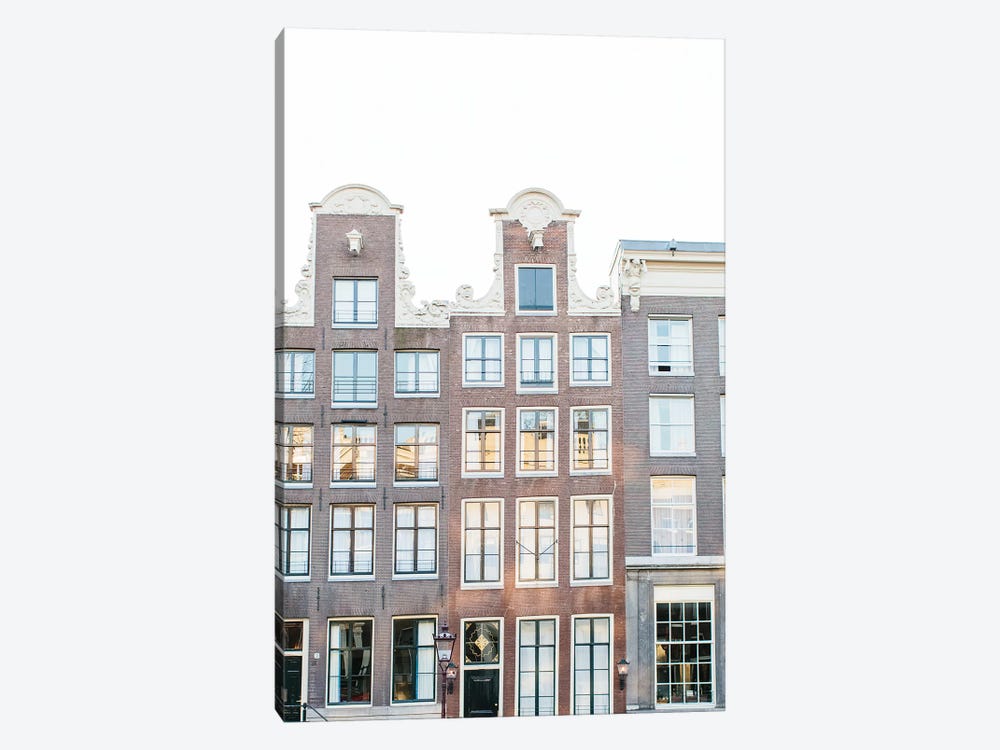 Canal Homes II, Amsterdam by lovelylittlehomeco 1-piece Art Print