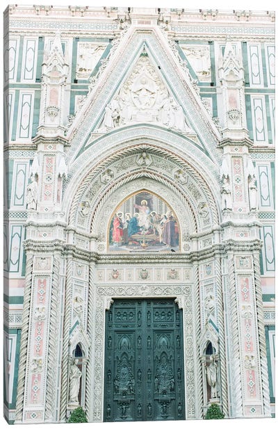 Duomo Cathedral Details, Florence, Italy Canvas Art Print - Green with Envy