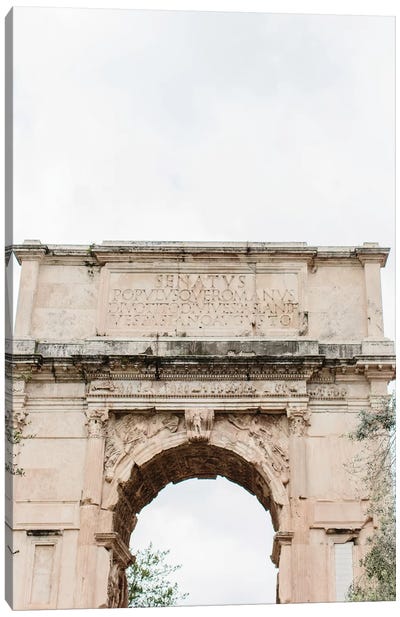 Arch, Rome, Italy Canvas Art Print - Rome Art