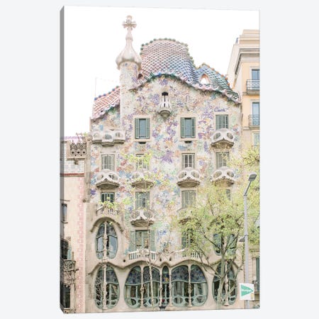 Gaudi Works, Casa Batlló, Barcelona, Spain Canvas Print #LLH64} by lovelylittlehomeco Art Print