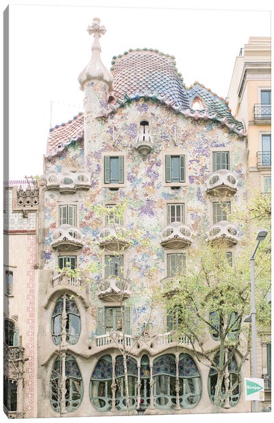 Gaudi Works, Casa Batlló, Barcelona, Spain Canvas Art Print - lovelylittlehomeco