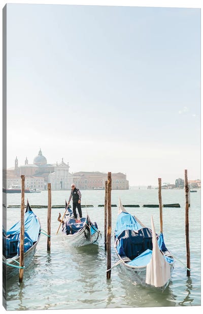 Gondolas, Venice, Italy Canvas Art Print - Canoe Art