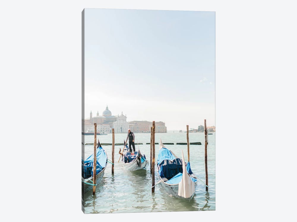 Gondolas, Venice, Italy by lovelylittlehomeco 1-piece Canvas Art Print