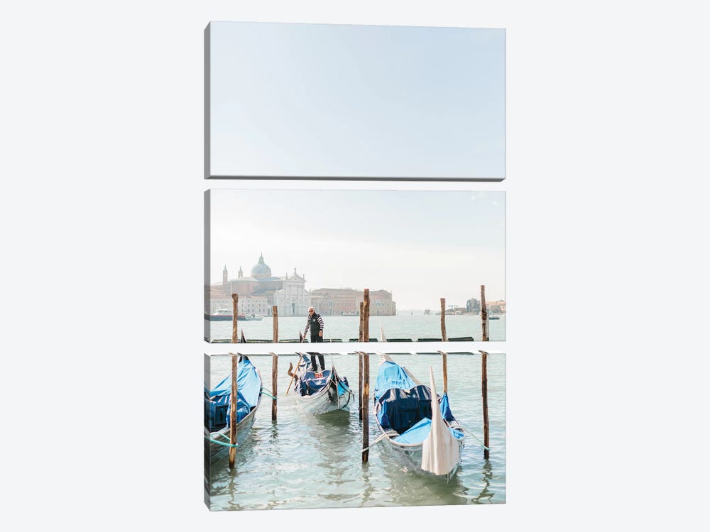 Gondolas, Venice, Italy by lovelylittlehomeco 3-piece Art Print