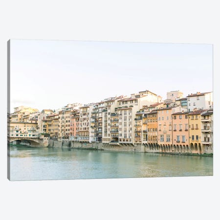 Arno Riverfront, Florence, Italy Canvas Print #LLH6} by lovelylittlehomeco Canvas Wall Art