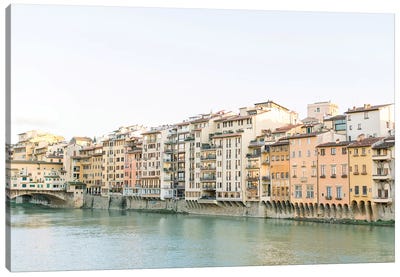Arno Riverfront, Florence, Italy Canvas Art Print - lovelylittlehomeco