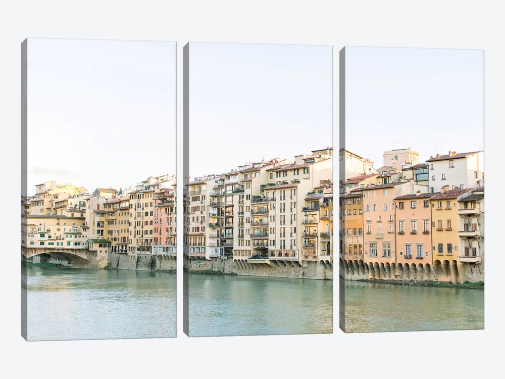 Arno Riverfront, Florence, Italy by lovelylittlehomeco 3-piece Canvas Artwork