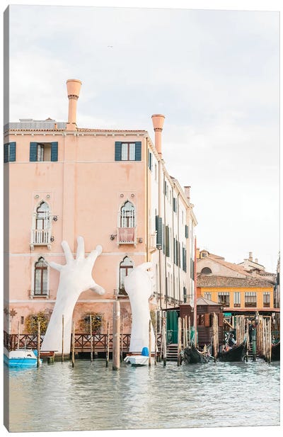 Hands On Building, Venice, Italy Canvas Art Print - lovelylittlehomeco