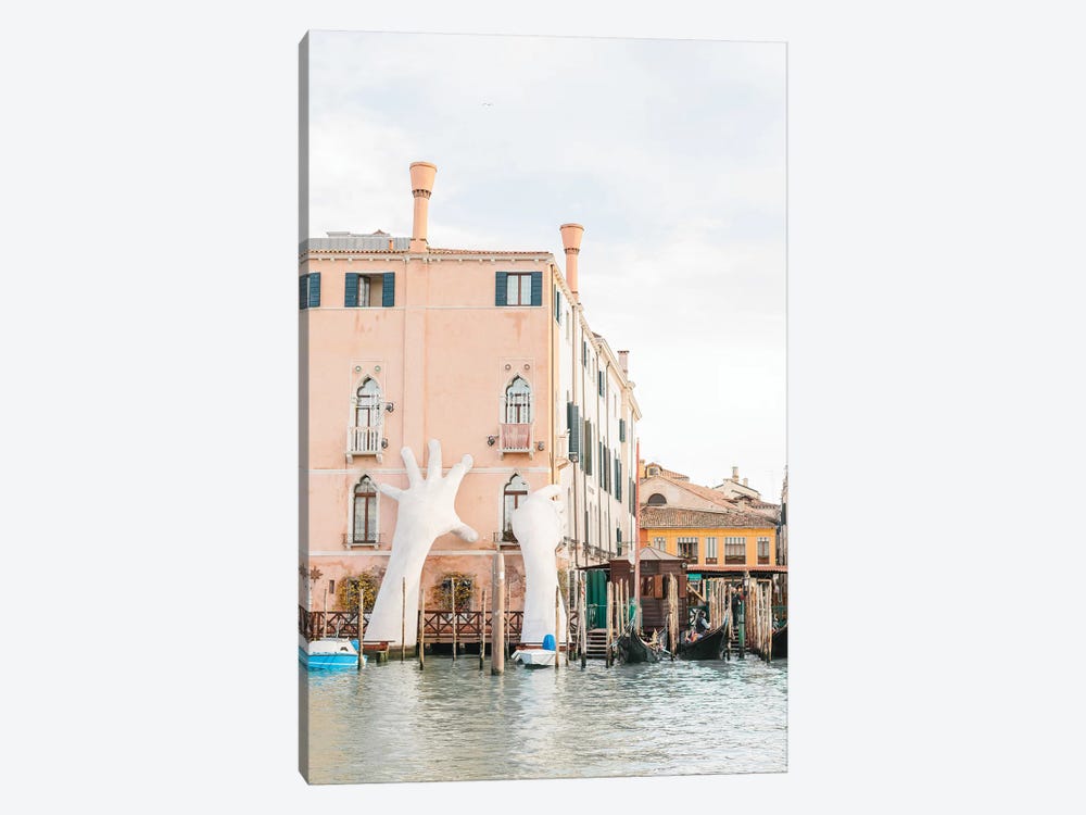 Hands On Building, Venice, Italy by lovelylittlehomeco 1-piece Canvas Print