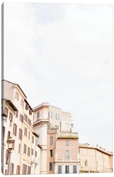 Minimal Rooftop II, Rome, Italy Canvas Art Print - lovelylittlehomeco