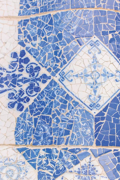 Mosiac Detail, Barcelona, Spain by lovelylittlehomeco wall art