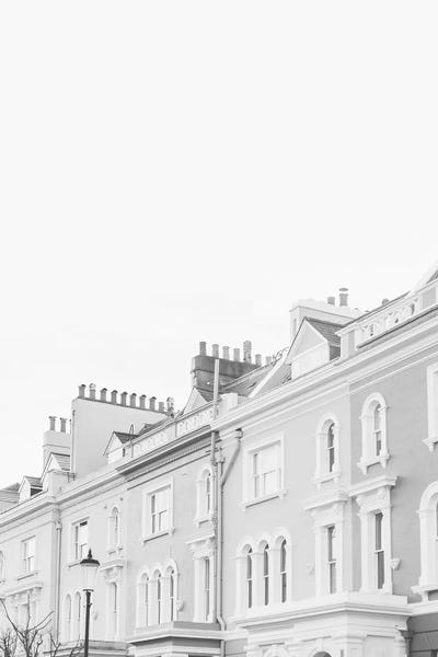Notting Hill Rooftops, London, England In Black & White by lovelylittlehomeco canvas print